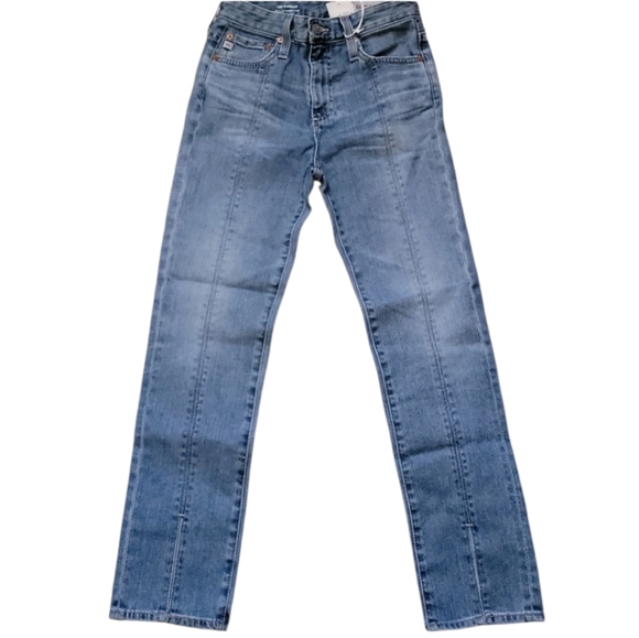 AG The Isabelle High Rise Crop Straight Leg Jeans - Picture 1 of 7